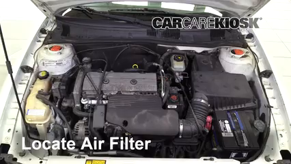 2001 Oldsmobile Alero GL 2.4L 4 Cyl. Sedan (4 Door) Filtre à air (moteur) Changement